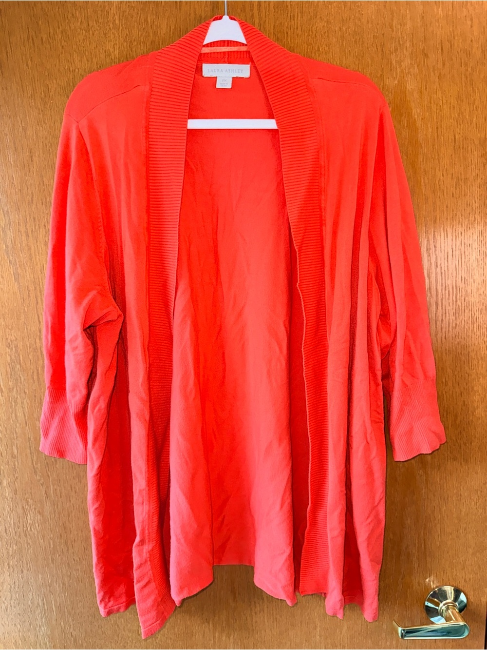 Laura Ashley Open-Front Cardigan - Coral